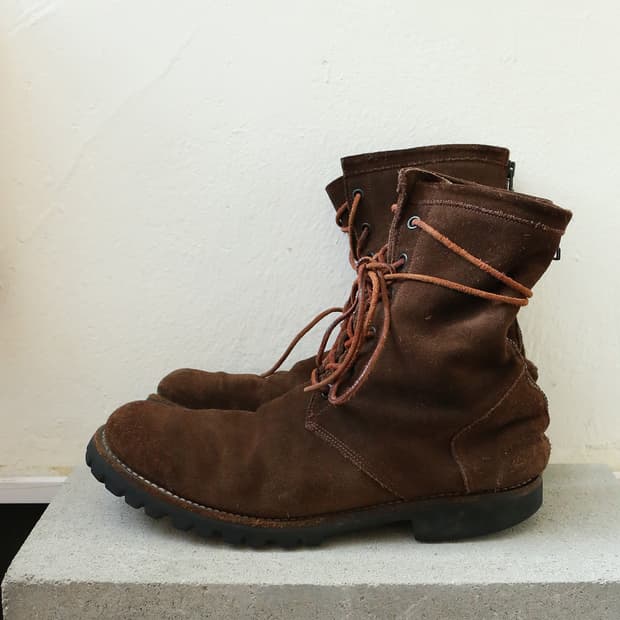빈티지 스웨이드 컴뱃 부츠 