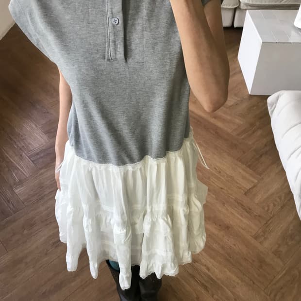 vintage button lace one-piece