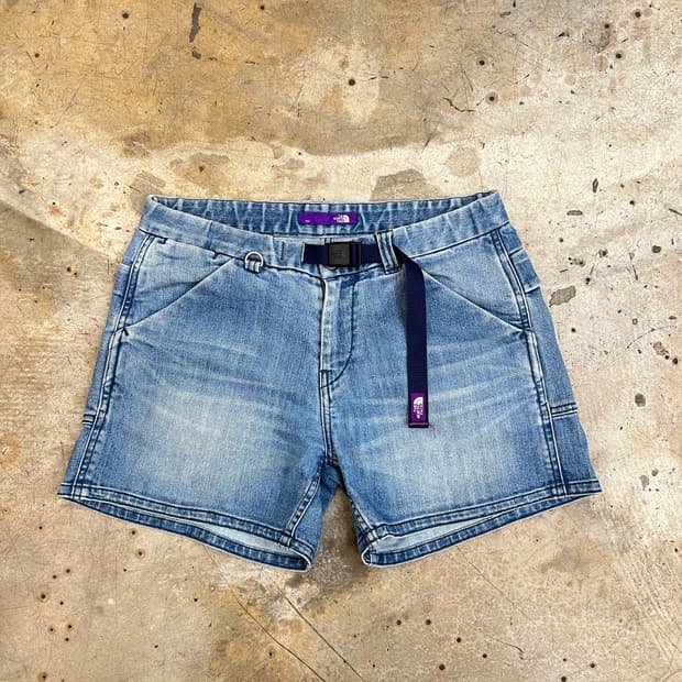 노스페이스 퍼플라벨 COOLMAX Stretch denim shorts