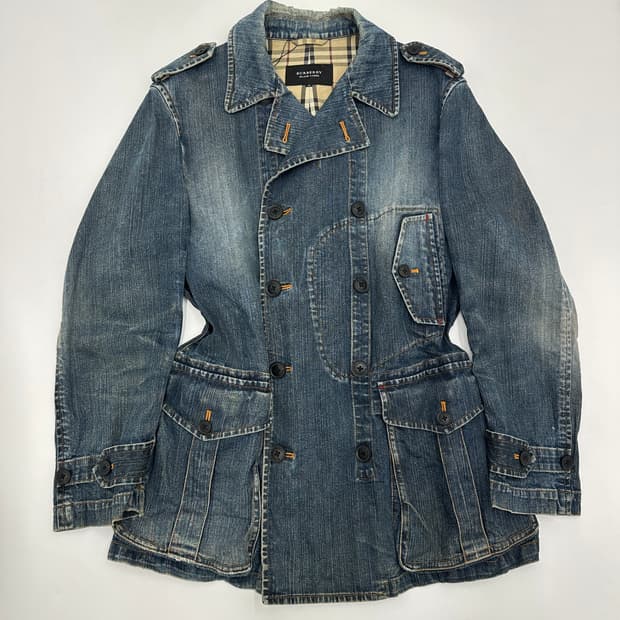 버버리 여성 데님 트렌치 코트