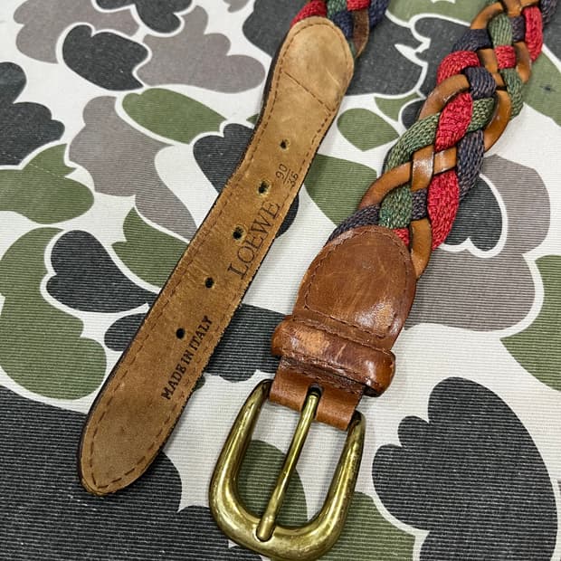 LOEWE 로에베 솔리드브라스 벨트 Made in ITALY