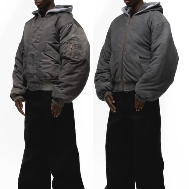 nofaithstudios REVERSIBLE BOMBER GREY M
