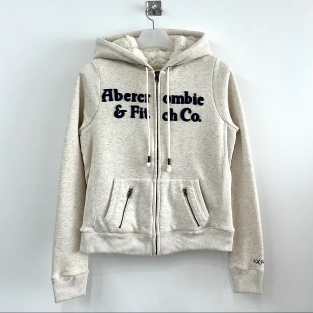 아베크롬비 울프죠 후드집업 퍼 오트밀 [유일매물]