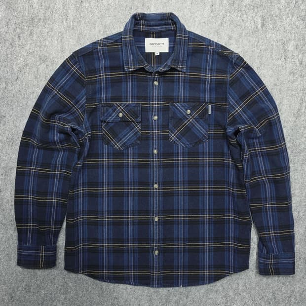 칼하트 wip 투포켓 프랭클린 플란넬 체크 셔츠 M