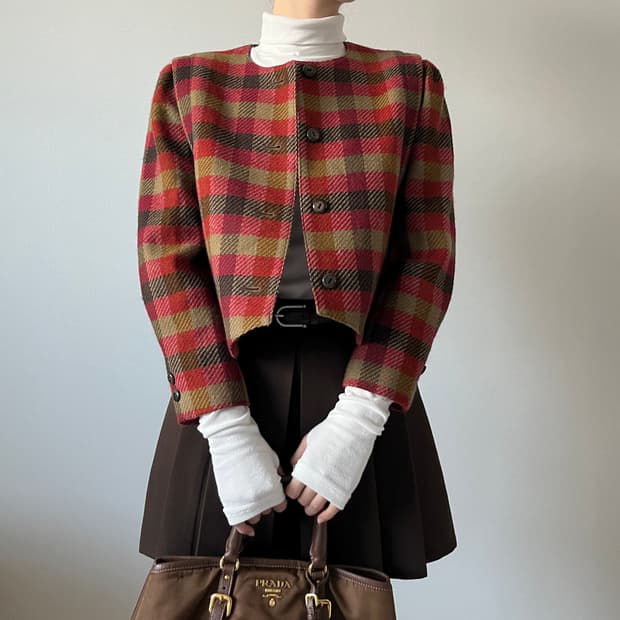 DANA paris 90's Wool Check Jacket 일본제
