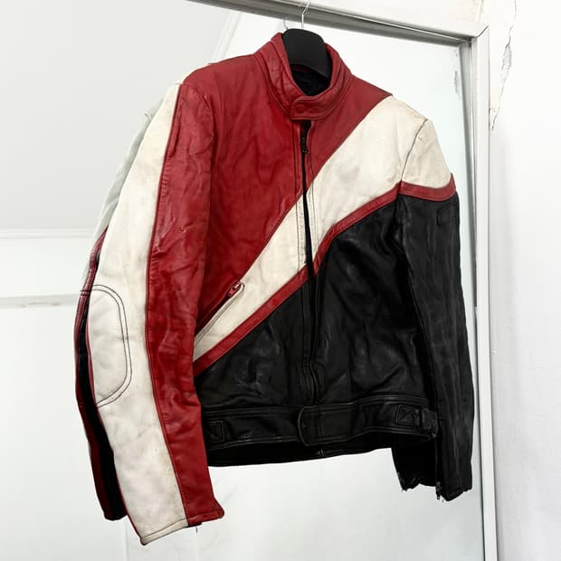 Polo 소가죽 레이싱 자켓