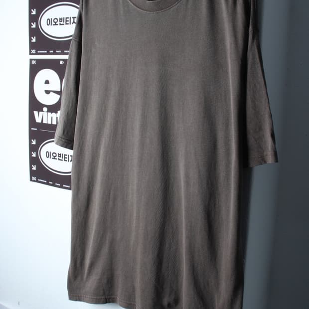 (XL-2XL) 퍼스텝 반팔 티셔츠 빅사이즈 피그먼트 브라운-H32417