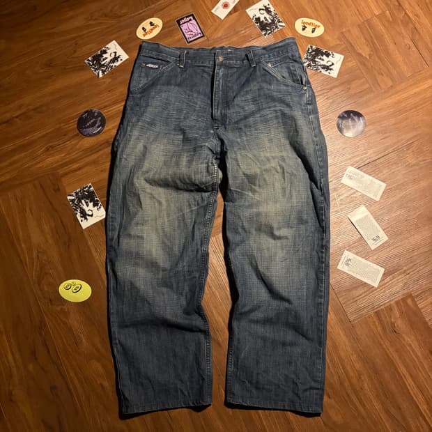 00s Joker wide washed denim pants
