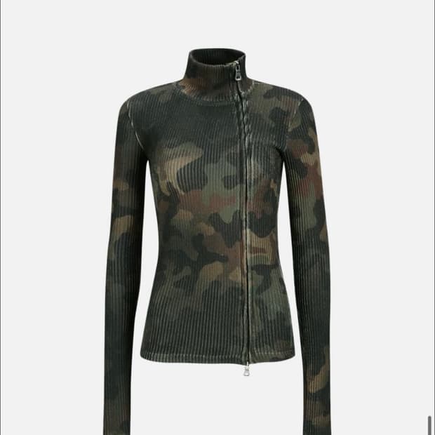 앤더슨벨 카모 니트집업