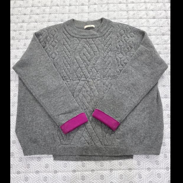 한섬 시스템 SYSTEM 꽈배기 니트 ~90