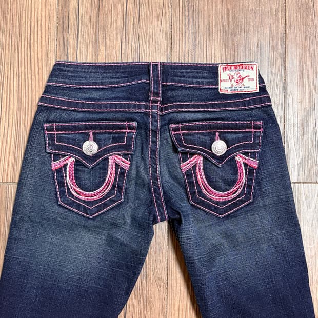 (유일매물) 트루릴리전 핑크 RAINBOW JOEY 부츠컷 진