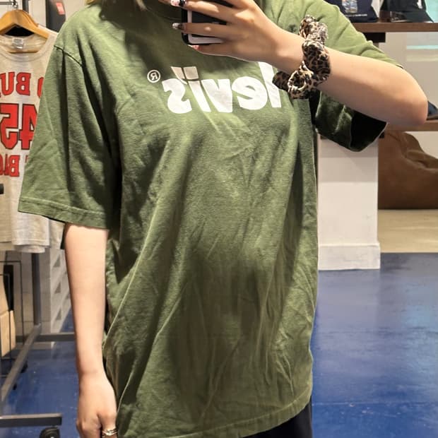 Levis 리바이스 아치로고 카키 반팔티