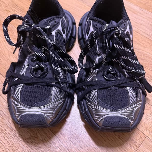 정품) 풀구성 발렌시아가 3xl 블랙 화이트스니커즈