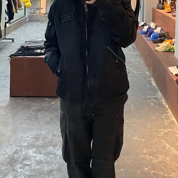 알파 인더스트리 MA-1 블랙 항공 자켓 H979