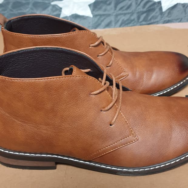 (보세) 빈티지에이징 가죽 처카부츠 브라운 (270)