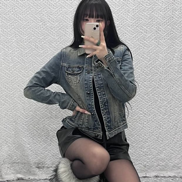 LEE 리 올드스쿨 레트로 빈티지 워싱 데님자켓 95 C09794