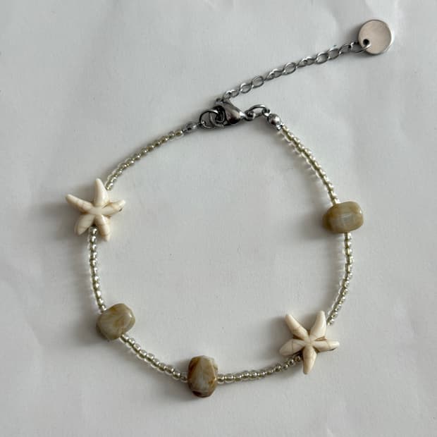 클라우디 페블 비즈 팔찌 Cloudy Pebble Bracelet 