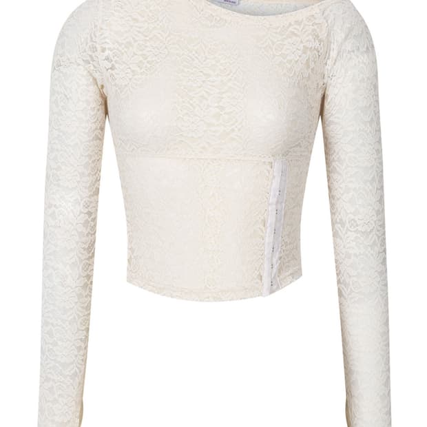 플리즈노팔로우 에바 레이스 코르셋 탑