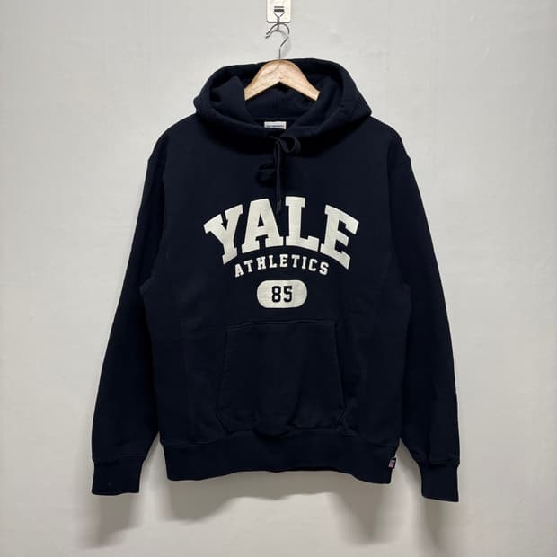 예일 네이비 후드티