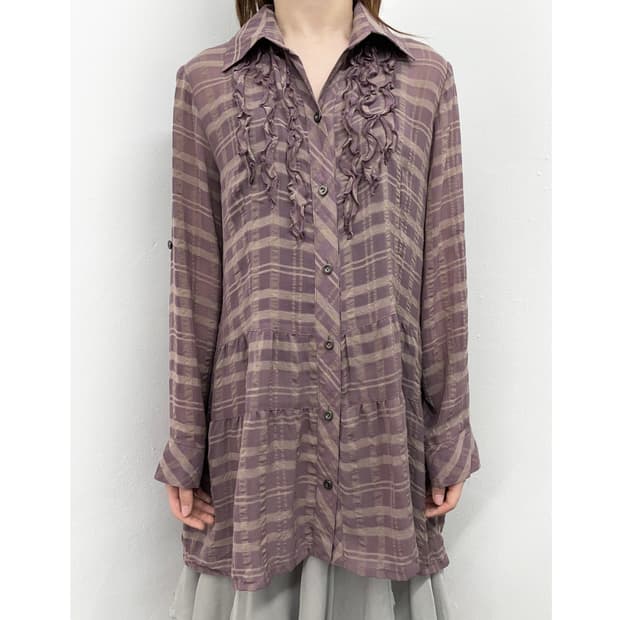 페어리 체크 프릴 원피스