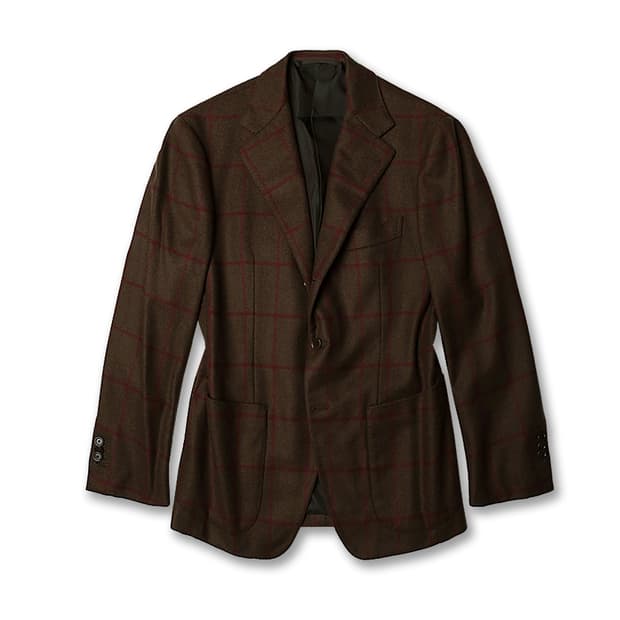 소버린 하우스 [Sovereign House] 브라운 체크 캐시미어 자켓