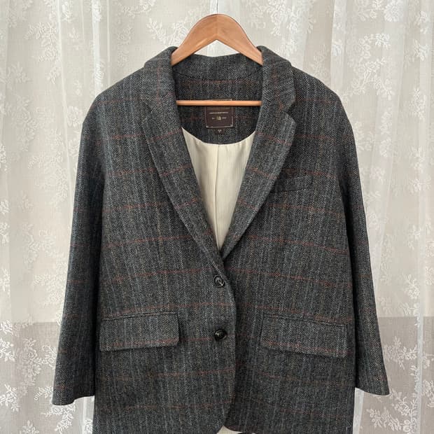 S) 써스데이아일랜드 루즈핏 울 자켓