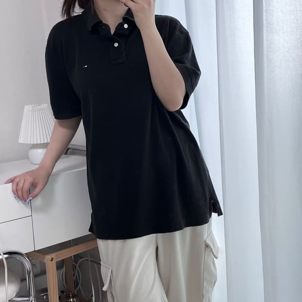 [정품] 타미 블랙 반팔카라티 [ XL ]