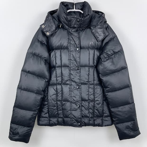 나이키 블랙 덕다운 후드 숏패딩