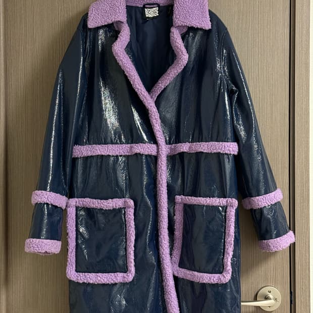 Reclaimed Vintage/영국 빈티지/에나멜 밍크 퍼 코트