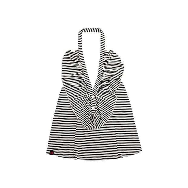 Y2K빈티지 러프 홀터넥 슬리브