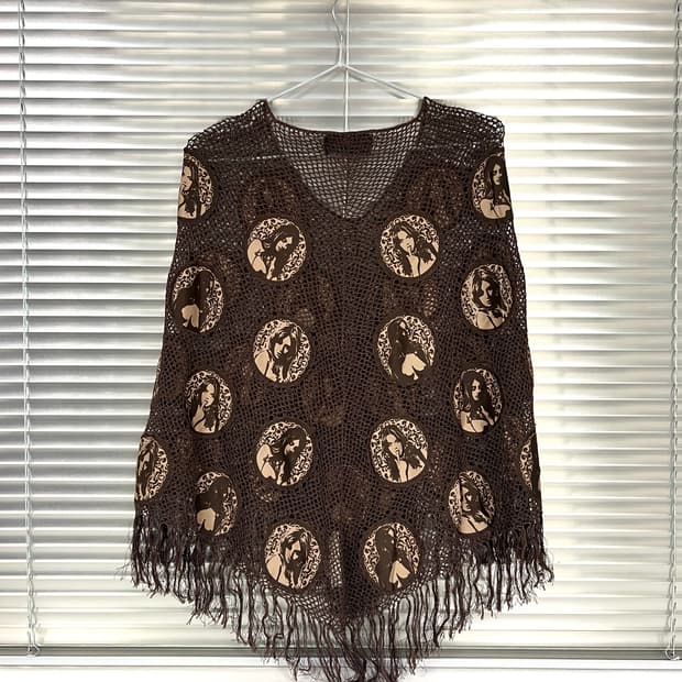 HYSTERIC GLAMOUR-CROCHET CAPE