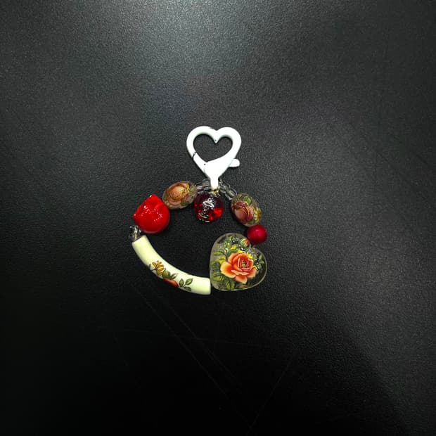 [ frisilroom made ] 레드 스컬 키링