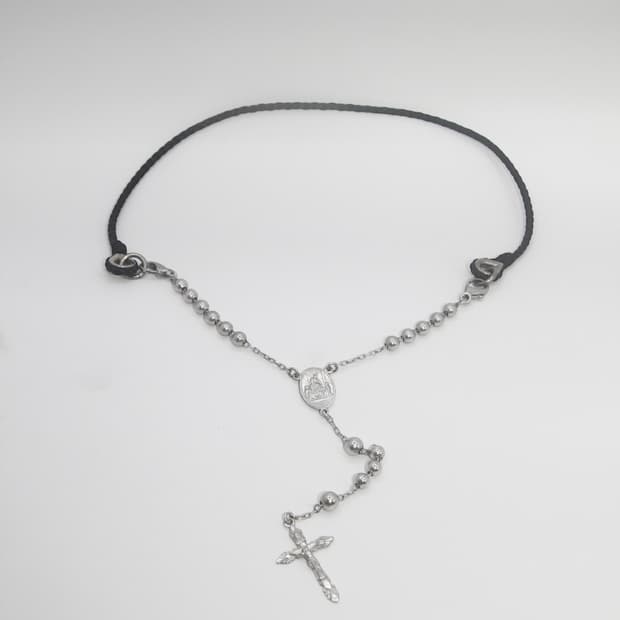 돌체앤가바나 로자리아 레더 체인 목걸이