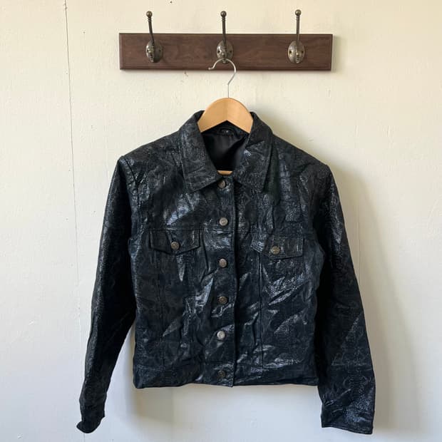 Japan Vtg 피그 스킨 트러커 자켓