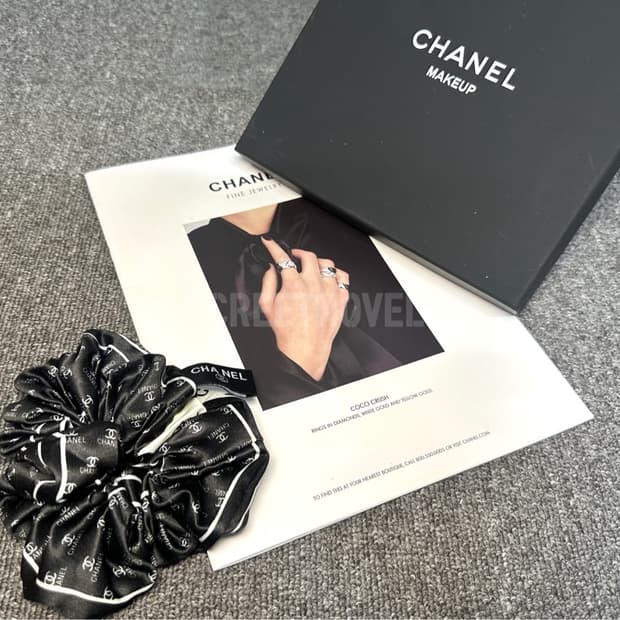 샤넬 헤어슈슈 블랙