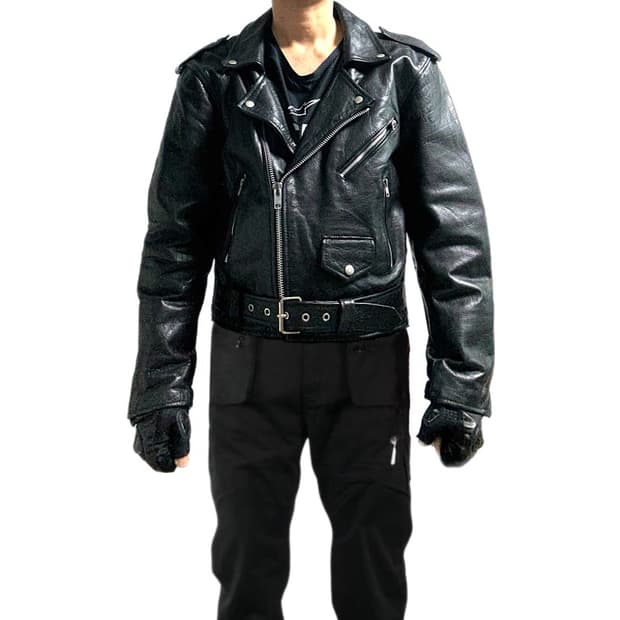 빈티지 소가죽 바이커자켓 