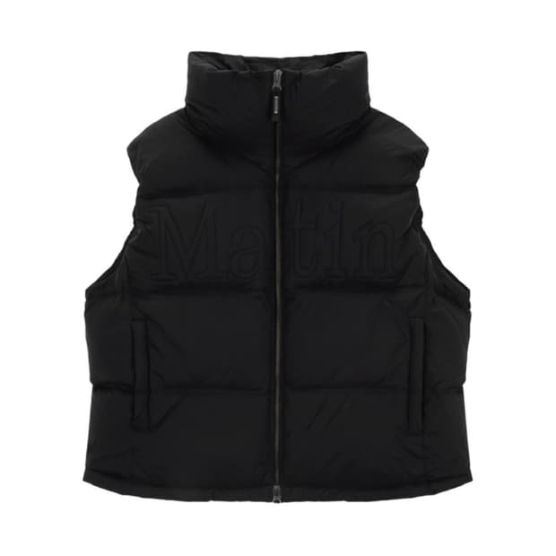 마뗑킴 조끼패딩 블랙