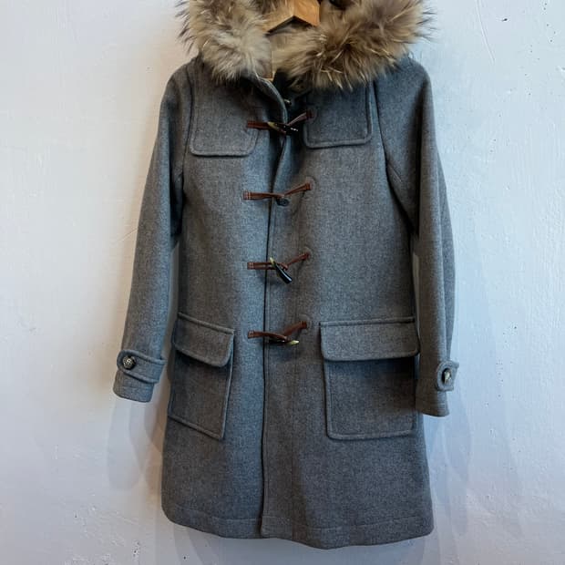 빔즈 라쿤퍼 울 더플 코트 우먼즈