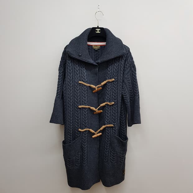 폴로 진스 컴퍼니 케이블 니트 더플 롱 가디건 S사이즈