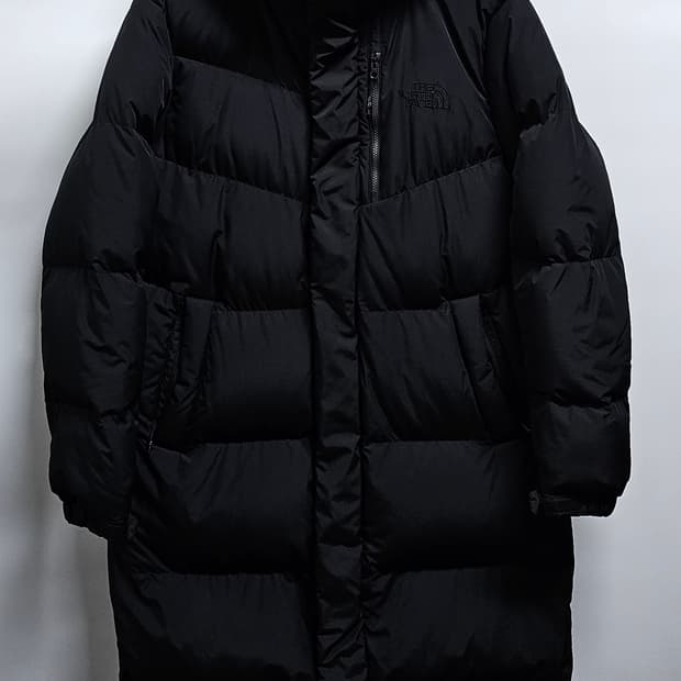 노스페이스 구스다운 롱패딩 M