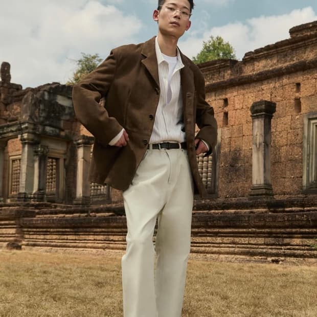 STU 고트 스웨이드 블레이저 L