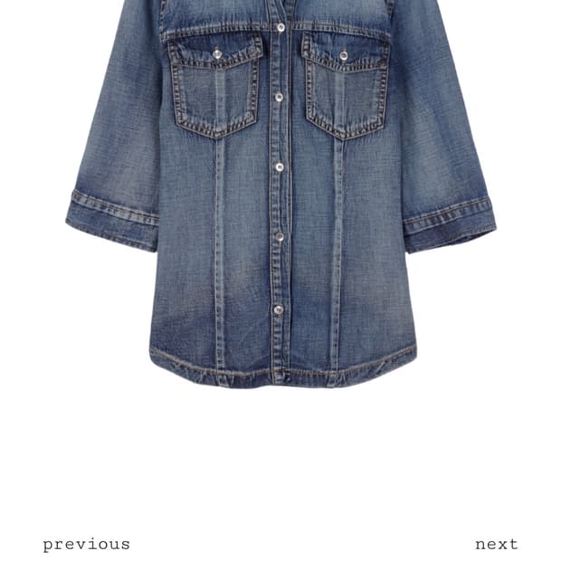 더버터크림 데님 셔츠 Vintage washed denim shirt