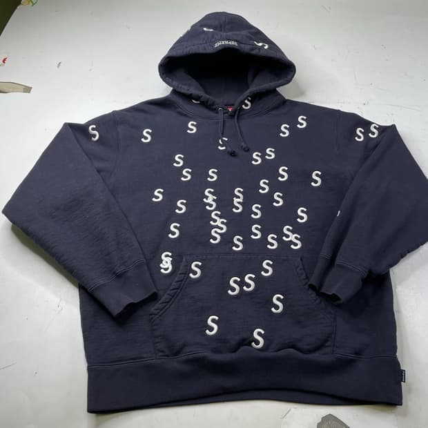 21SS 슈프림 자수 S 후드티