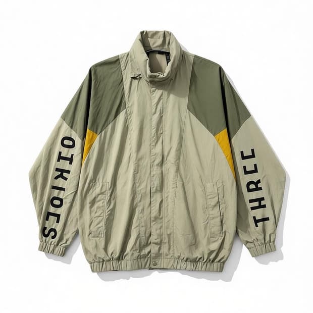 아디다스 우븐 올리브색 바람막이 2XL