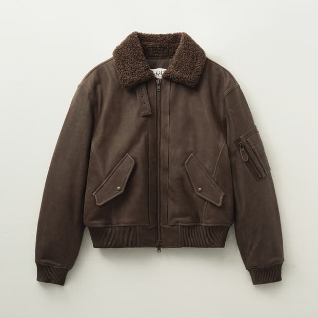 엘무드 무스탕 에비에이터 a2 카우 하이드 자켓