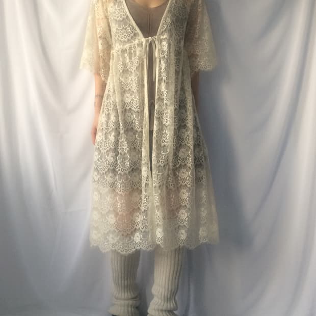 Lace long cardigan