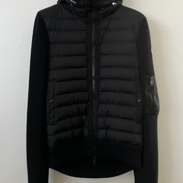 새상품급 트리콧 울니트패딩 후드 M