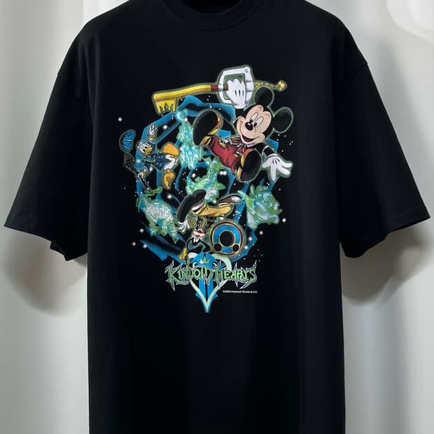 디즈니 킹덤하츠2 미키마우스 그래픽 게임 반팔티 부틀렉
