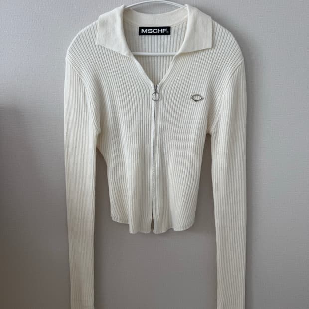 미스치프 니티드 롱 슬리브 셔츠 집업