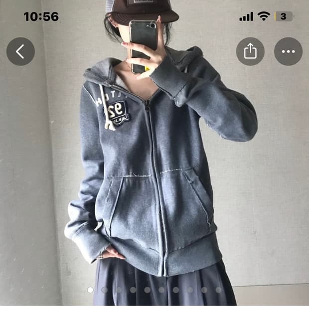 아베크롬비 그레이 후드집업